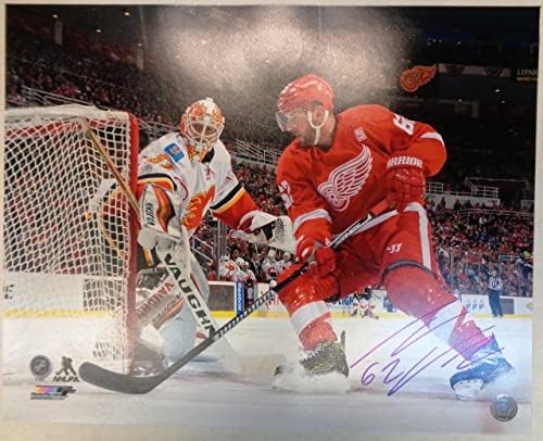 Thomas Vanek İmzalı Detroit Red Wings 16x20 Fotoğraf İmzalı NHL Fotoğrafları