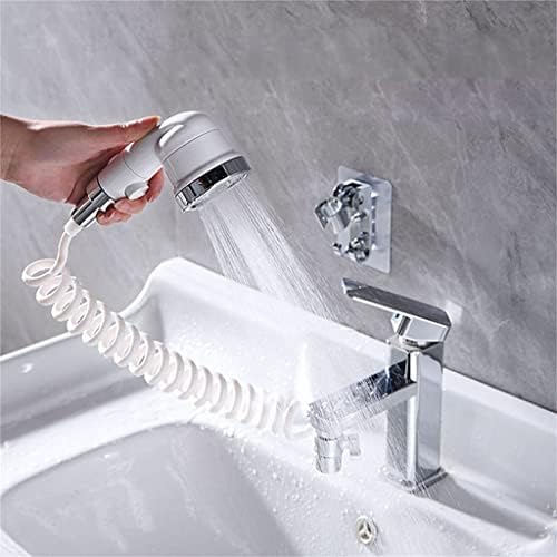 CZDYUF Su Musluk Dış Duş 3 Modları Beyaz Banyo Lavabo Şampuanı Artefakt El Küçük Meme mutfak lavabo musluğu (Renk: