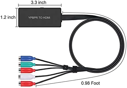 Dingsun Bileşen HDMI Dönüştürücü Kadın YPbPr HDMI Dönüştürücü Destek 720 P/ 1080 P için HD TV, DVD Oynatıcı, Blu-Ray