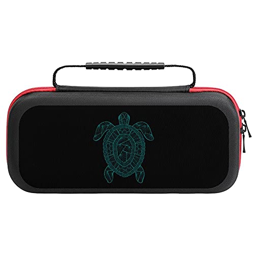 Zentangle Kaplumbağa Seyahat Taşıma Çantası Tote Çanta Nintendo Anahtarı Aksesuarları İçin Tutar 20 Oyun kart çantası