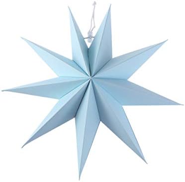 Yıldız tavan 9 sivri kağıt yıldız abajur: 30 cm 3D kağıt yıldız fener yıldız Noel ağacı asılı süsleme için led ışık