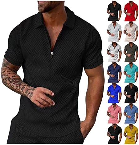 Polo gömlekler Erkekler için, erkek Kısa Kollu POLO GÖMLEK Casual Slim Fit Gömlek Kontrast Renk Patchwork T Shirt