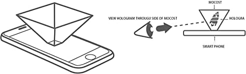 3'lü paket! Ayrı Ayrı Paketlenmiş, MOCOST 3D Hologram Piramit Ekran Projektörü, MOCOST Hologram Akıllı Telefon Hologram