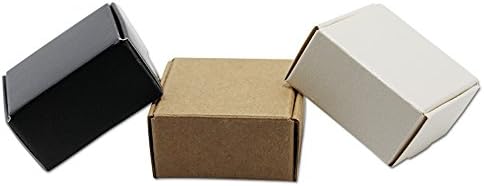 PABCK 1.45x1.45x0. 78 inç Mini Kahverengi Uçak Karton Mücevher Kutuları Kare Hediye Ambalaj Kraft Kağıt Sabun Kutusu