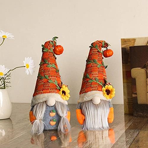 NC Güz Gnome Kabak Ayçiçeği İsveç Nisse Tomte Elf Cüce Peluş Ornamentsfor Noel Sonbahar Cadılar Bayramı Şükran Dekor