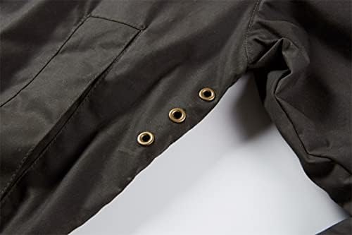 UKTZFBCTW erkek Bombacı Ceket Yağ Mumu Rüzgar Geçirmez Su Geçirmez Slim Fit Askeri Üniforma Klasik Vintage Giyim Erkek