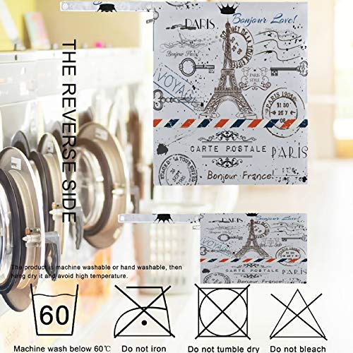 vısesunny Benzersiz tarzı Paris Eyfel Kulesi yazı Fermuarlı cepli 2 adet ıslak çanta Yıkanabilir kullanımlık Seyahat
