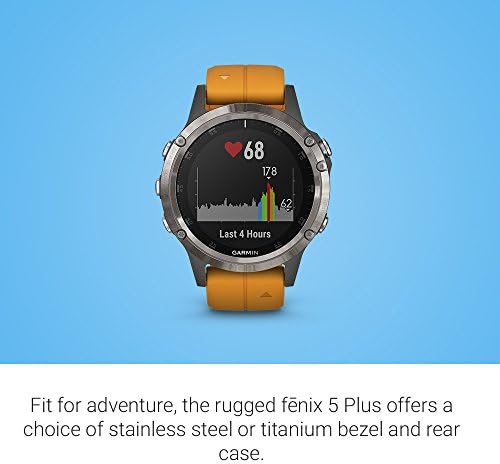 Garmin fenix 5 Plus, Premium Çok Sporlu GPS Akıllı Saat, Renkli Topo Haritalar, Kalp Atış Hızı İzleme, Müzik ve Temassız