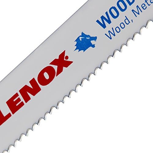 Lenox Araçları 20556676RC Ahşap Kesme Pistonlu Testere Bıçağı Güç Patlama Teknolojisi, Bi-Metal, 6 inç, 6 TPI, 5 /