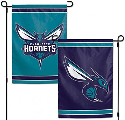 WinCraft NBA Charlotte Hornets Flag12x18 Bahçe Tarzı 2 Taraflı Bayrak, Takım Renkleri, Bir Boyut