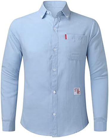 Grafikli tişört Erkekler Erkekler Uzun Kollu Sonbahar Kış Rahat Baskılı Gömlek Moda üst bluz Gömlek Mavi