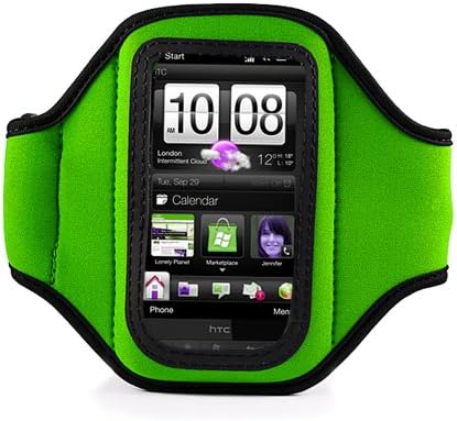LG Marquee (Sprint) Android Telefon Neopren Egzersiz Kol Bandı (Yeşil)
