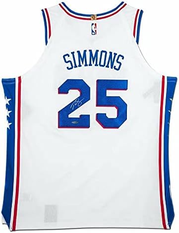 Ben Simmons İmzalı İmzalı Otantik Forma Nike White 76ers UDA İmzalı NBA Formaları