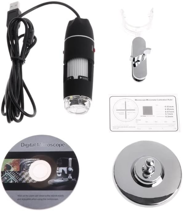 Mikroskop Aksesuarları 1600X2 MP yakınlaştırmalı mikroskop 8 LED USB Büyüteç Kamera Laboratuar Sarf Malzemeleri