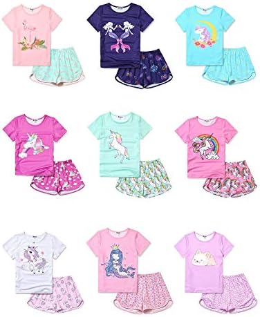 Jxstar Kızlar Unicorn / Mermaid / Flamingo Pijama Çocuklar Pamuk Pjs Set Pijama 3-13Years …