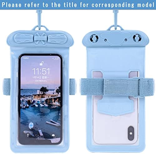 Vaxson telefon kılıfı ile Uyumlu Elephone PX Mini Su Geçirmez Kılıfı Kuru Çanta [Ekran Koruyucu Film] Mavi
