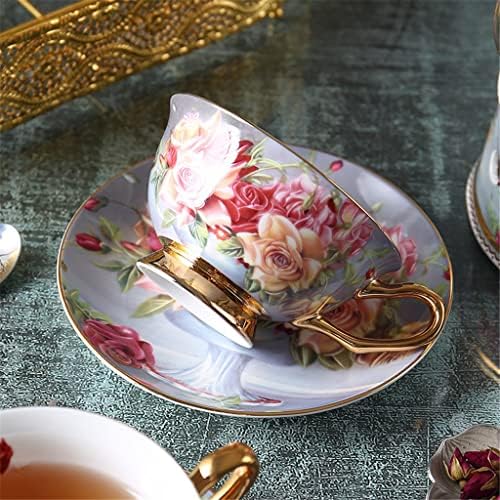 XWOZYDR Avrupa tarzı Retro bitkisel çay seti, Zarif Öğleden Sonra çay bardağı, cam ısıtmalı çiçek demlik, meyve çayı
