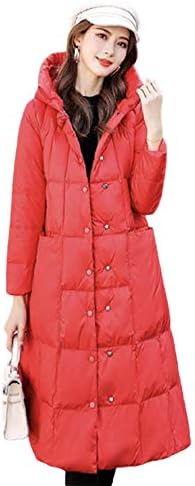 AKT Uzun şişme ceket kadınlar Kış ultra hafif şişme mont Kadın Kapşonlu uzun kaban Kadın Parke