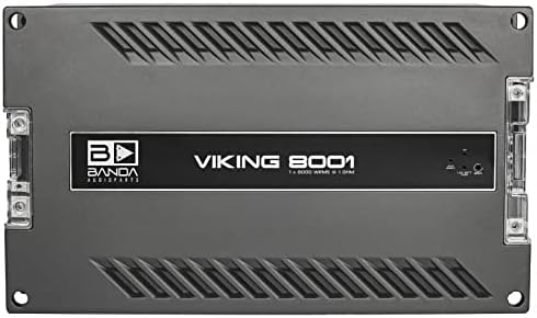 Banda Audioparts Viking 8001-Mono (1 x 8000 Watt RMS @ 1Ω) D Sınıfı Araba Amplifikatörü