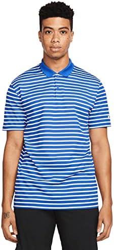 Nike erkek Kuru Zafer Çizgili Polo Golf Gömlek