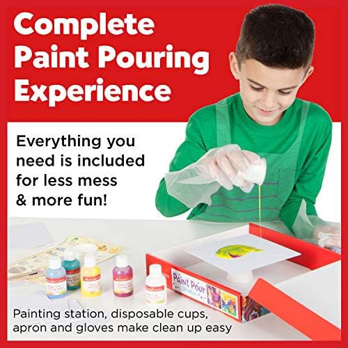 Faber-Castell Do Art Paint Pour Studio - Çocuklar için Karışık Akrilik Boya Dökme Seti Yok-6 Akışkan Sanat Projesi