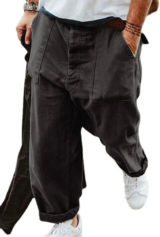 MIASHUI Erkekler için Çalışmak erkek Pantolon Elastik Çabuk Kuruyan Hafif Açık Pantolon Cep için Uygun Eğlence Kravat