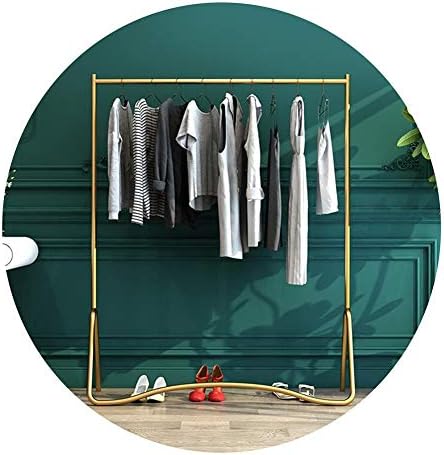 XYYXDD Askı, kıyafet rafı Zemin Ayakta Yatak Odası Yerden Tasarruf Sağlayan Küçük Ev Giyim Mağazası Basit Tek Kutuplu