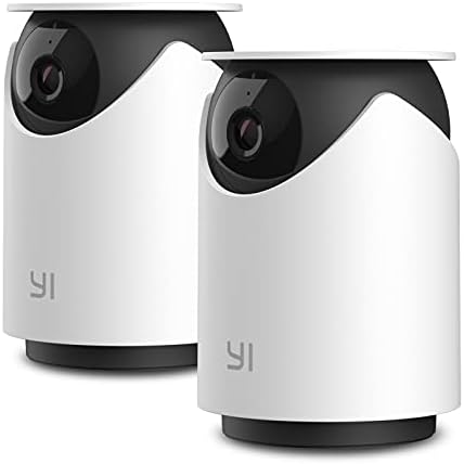 YI Evcil Hayvan Güvenlik Kamerası 2 adet, 1080p 360 Derece Akıllı Kapalı Köpek Kedi Dome IP Kamera Gece Görüşlü, 2
