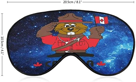 Kanada kunduz karikatür uyku Göz Maskesi yumuşak göz kapakları engelleme ışıkları körü körüne ayarlanabilir kayış