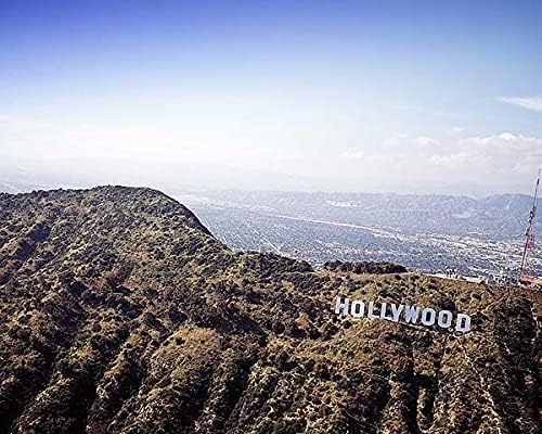 Los Angeles'a Bakan Hollywood Tabelası, CA 11x14 Gümüş Halojenür Fotoğraf Baskısı