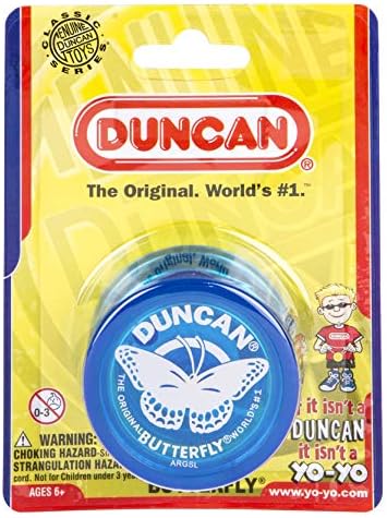 Duncan Oyuncaklar Kelebek Yo-Yo, Acemi Yo-Yo ile Dize, Çelik Aks ve Plastik Gövde, Mavi