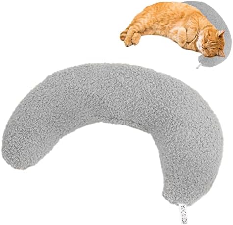 YECHUN Kedi Boyun Yastık-Süper Yumuşak Pamuk Yastık Yatak, Yarım Çörek Diş Taşlama Kedi Yastık Kediler için Yatak