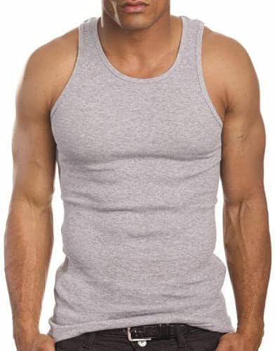 Goyoma 3 Paket Erkek %100 % Pamuk kolsuz bluz Beyaz / Siyah Eşi Çırpıcı A-Shirt Fanila