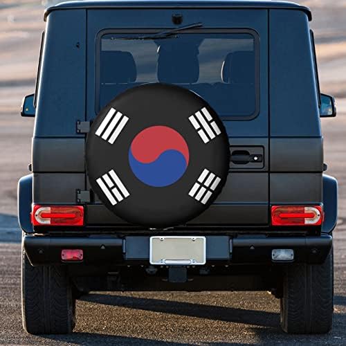 Kore bayrağı lastik kapakları güneş koruma toz lastik tekerlek koruyucuları araba lastiği koruyucusu için