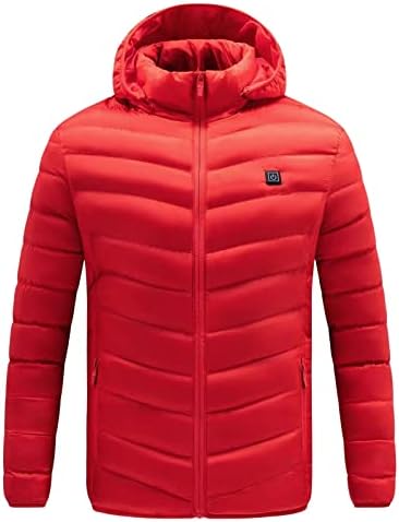 11 Alan Erkek Sonbahar Ve Kış Düz Renk Cep Fermuar Kapşonlu Pamuk kapitone ceket ısıtma büyük Ceket