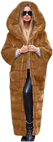 Kadın Hırka Kapşonlu Büyük Boy Polar Faux Kürk Ceket Sonbahar / Kış Düz Renk Kalınlaşmış Uzun Polar Ceket