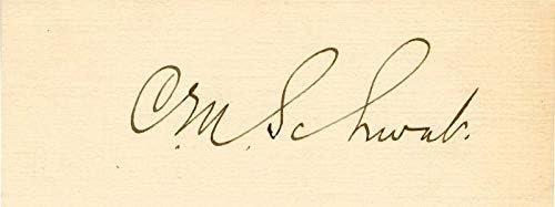 C. M. Schwab tarafından imzalanmış kart