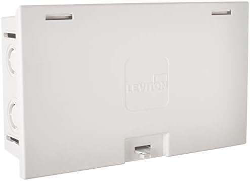Leviton 47605-140 SMC Structured Media Enclosure with Cover, 14 inç, Beyaz ve 47605-ACS J-Box Aşırı Gerilim Koruma