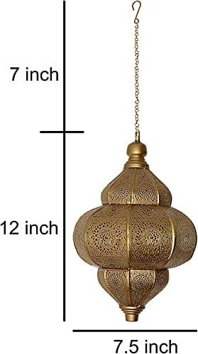 Marusthali Fas Asılı lamba-Türk Fas Asılı lamba-Asılı Fas Küre Lambalar, Kolye aydınlatma armatürleri, boyutu 12X7