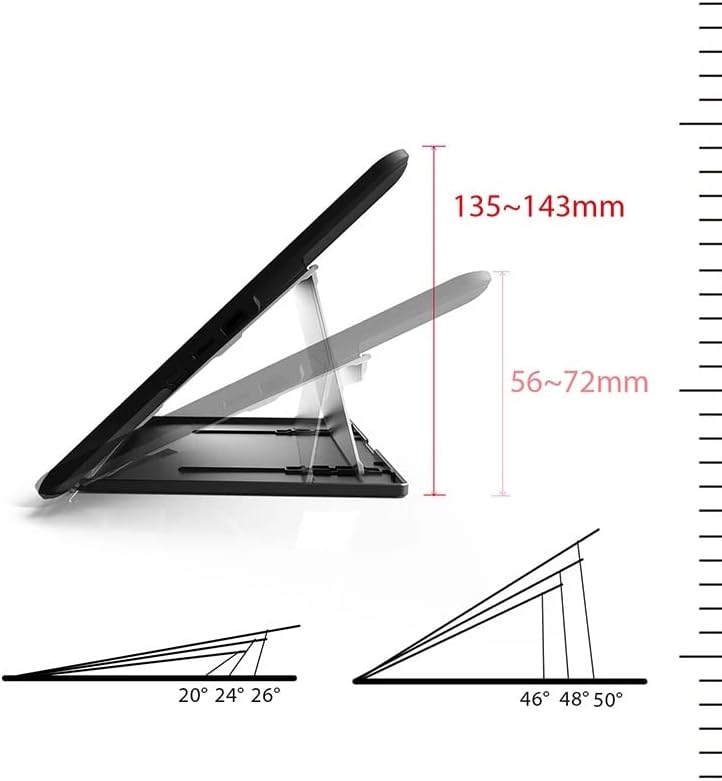 JKUYWX Ayarlanabilir Standı Tablet Taşınabilir Metal Çok Açılı Destek Dizüstü Kalem ekran ışıklı çerçeve