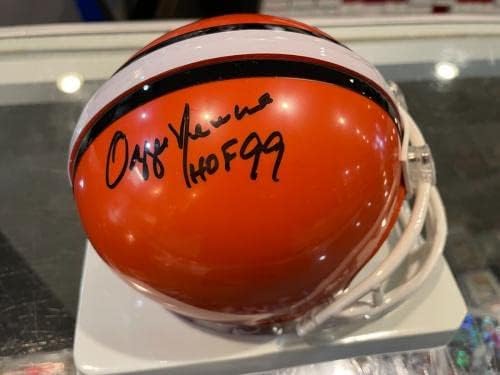 Ozzie Newsome Hof 99 Cleveland Browns İmzalı Mini Kask Üç Yıldızlı Gizli Treas A İmzalı NFL Kaskları
