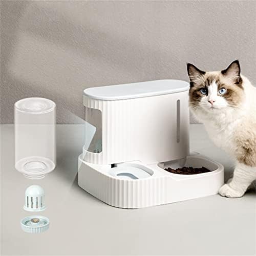 BADALO Pet Otomatik Besleyici Kediler Kase Köpek su sebili Pet Yavru su kasesi 2-in-1 Besleme Kabı / Yeşil, Gri, Pembe