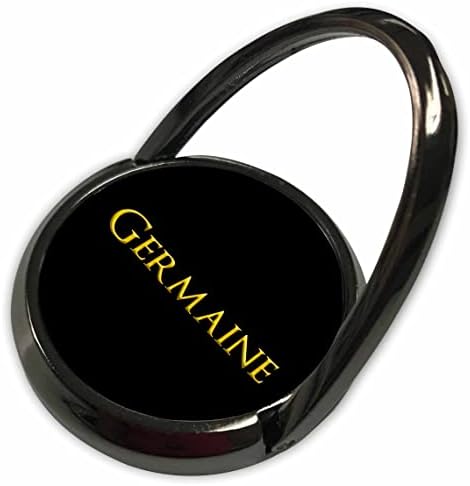 3dRose Germaine Amerika'da Popüler Bayan Adı. Siyah Tılsımda Sarı - Telefon Halkaları (phr-365114-1)