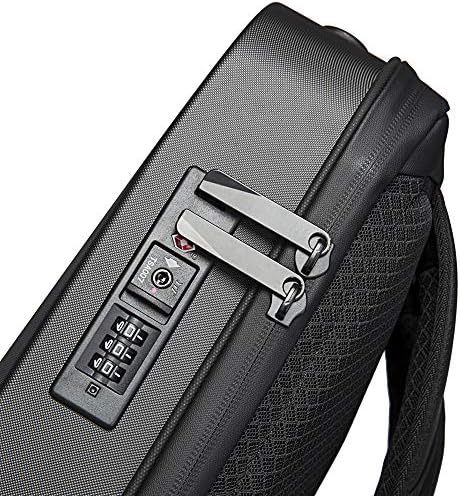 Dizüstü Sırt Çantası Unisex Carry on EVA Hırsızlığa Karşı USB Su Geçirmez Laptop Çantası-Altın