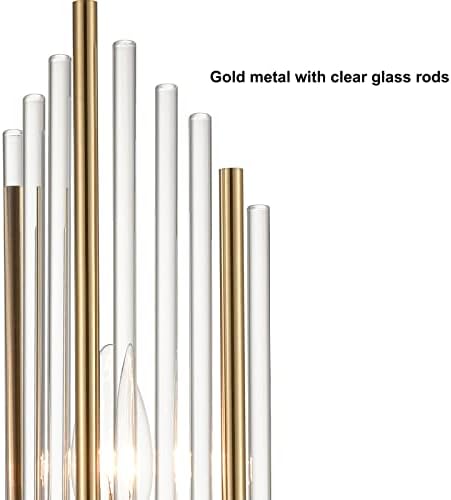 SHAWNKEY 2-Light Modern Fırçalanmış Titanyum Altın Duvar Aplik Temizle Cam Kristal Lüks Duvar aydınlatma armatürleri