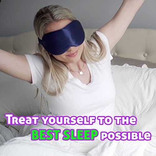 Ipek uyku maskesi - %100 % saf 22 Momme Dut ipek göz maskesi körü Körüne, 3D konturlu %100 % ışık engelleme göz bandı