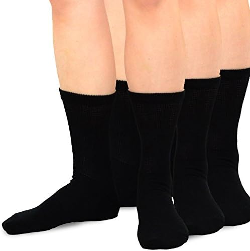 TeeHee Viskon Bambu Yastık Mürettebat Diyabetik Çorap Kadınlar ve Erkekler için Çoklu Paket