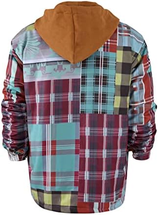 Ceketler Erkekler için Aşağı Ekose Gömlek Eklemek Kadife Sıcak Tutmak kapüşonlu ceket Erkek Mont ve Ceketler Artı