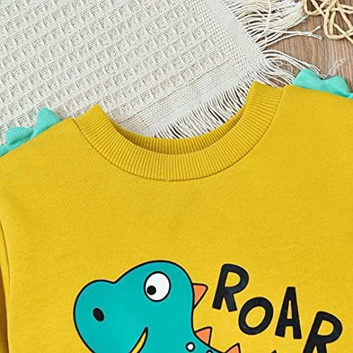Toddler Erkek Bebek Giysileri Sonbahar Kış Kıyafetler Uzun Kollu Dinozor Tişörtü Tops + pantolon seti 2 Parça