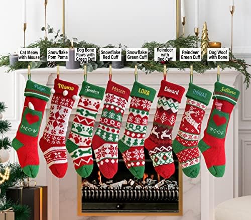TEEAMORE Özel Noel Çorap Kişiselleştirilmiş Noel Çorap Adı ile Özel Adı Asılı Çorap